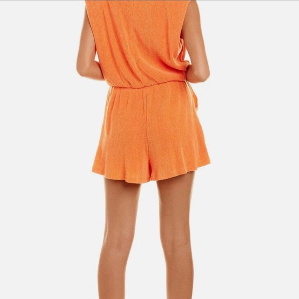 Super cute orange shoulder pad romper🍊 - Picture 2 of 2